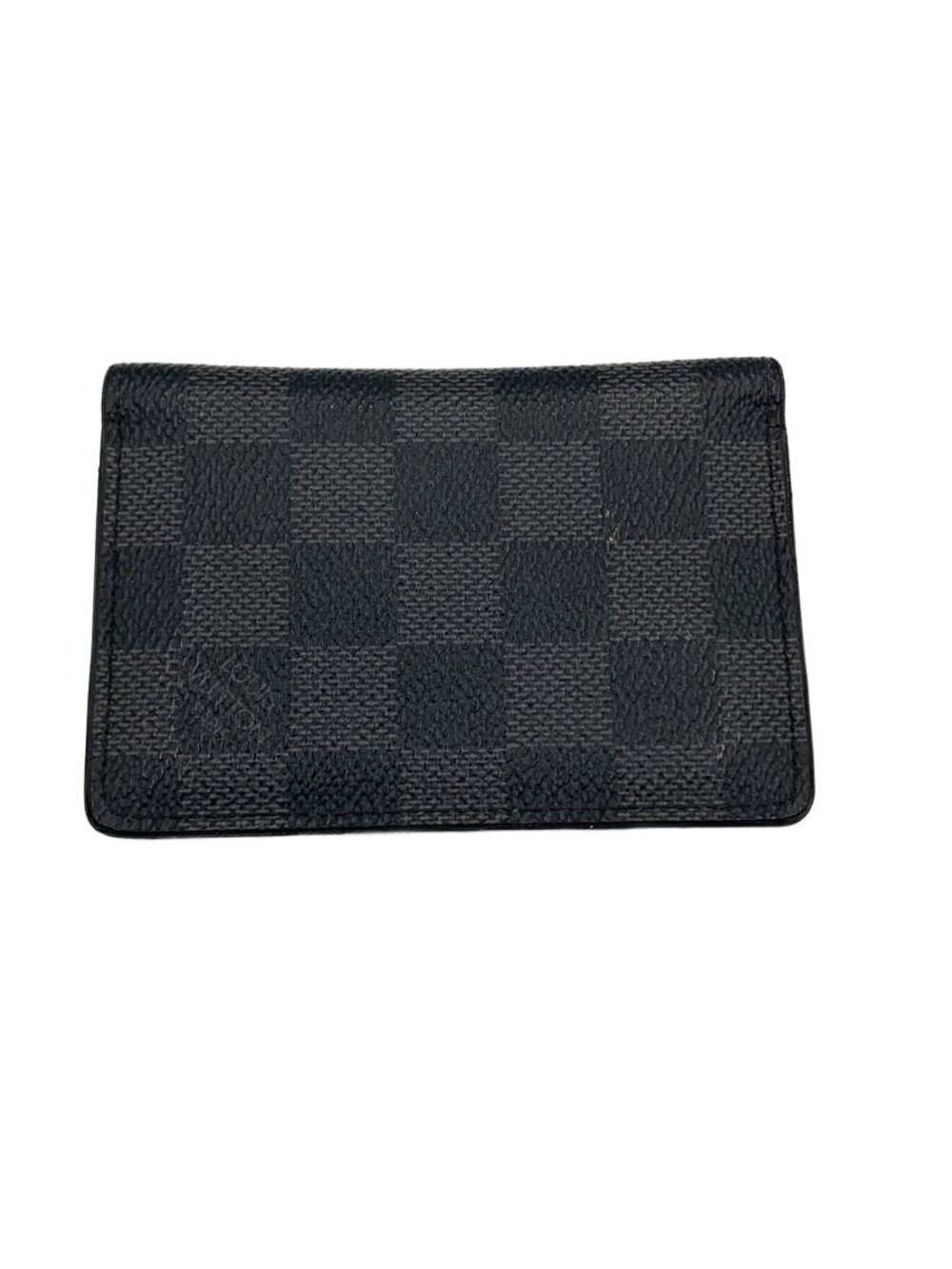 LOUIS VUITTON Organizer de Poche Damier Graphite Black Leather Black